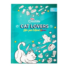 [C201049] Libro para Colorear Cat Lover Kawai Adix