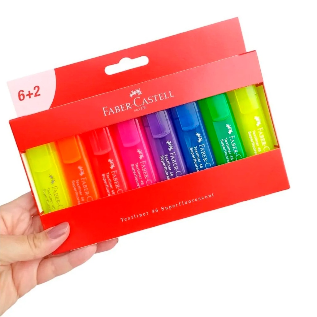 Destacador Faber-Castell TL 46 SuperFluor (8 Colores)