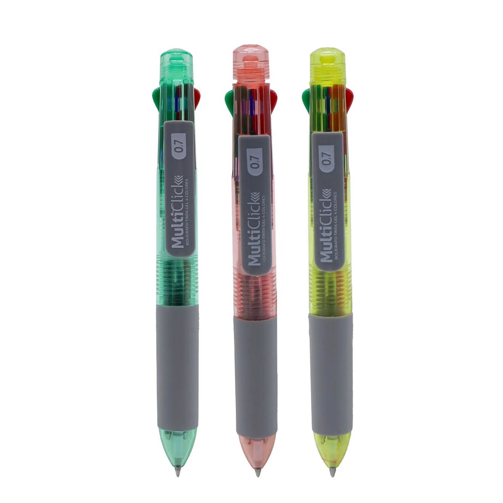 Bolígrafo Multiclick Adetec 4 Tintas Colores Surtidos