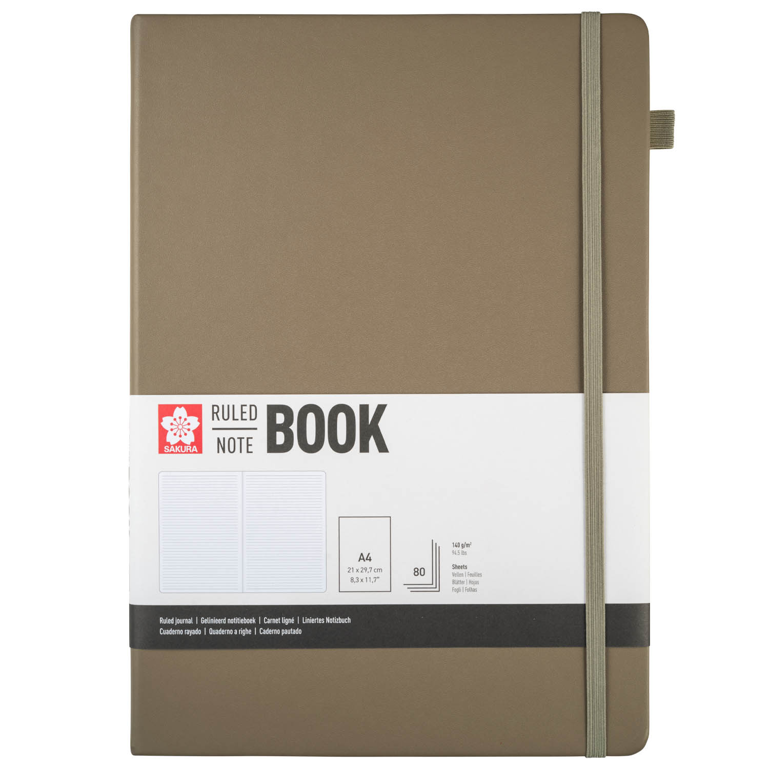 Libreta Sakura Hoja Crema con Lineas 21x30cm