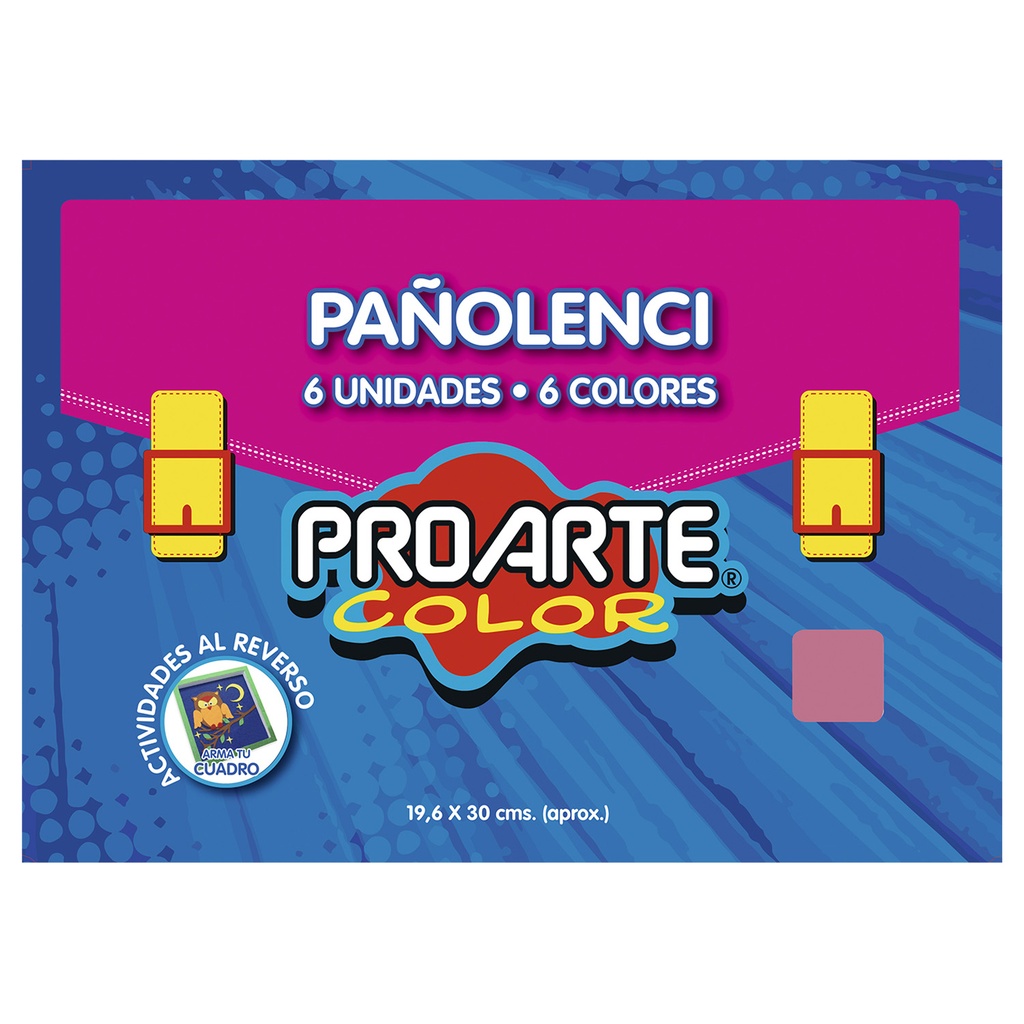 Pañolenci Proarte 6 pliegos 6 colores 20 x 30cm