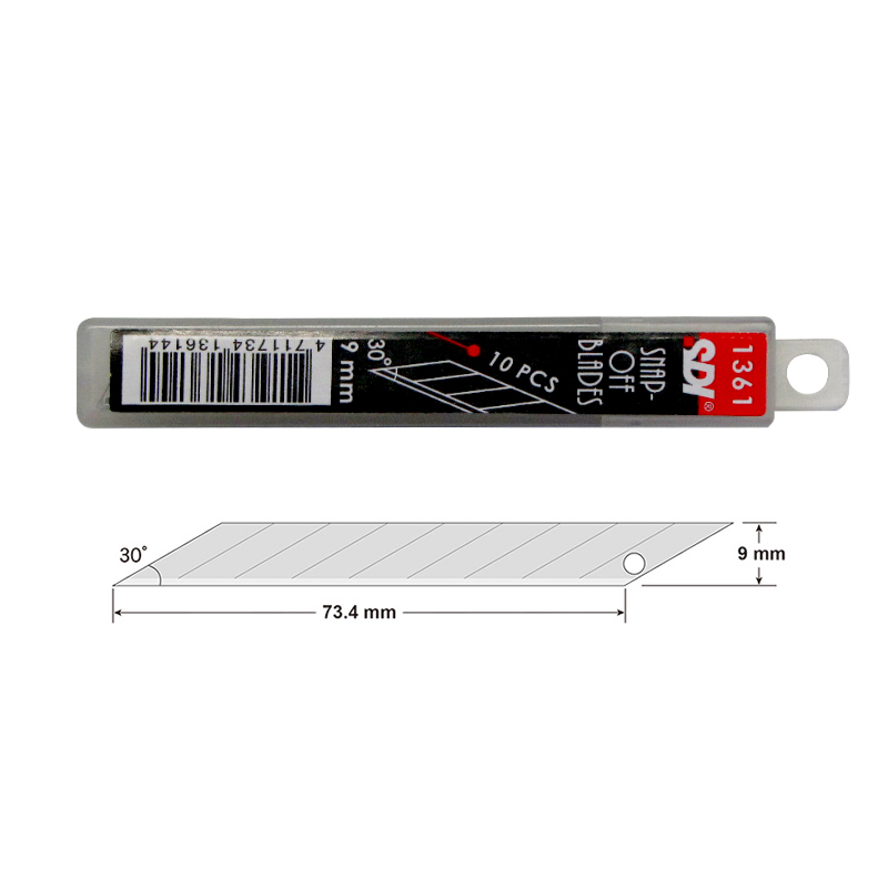 Repuesto Cuchillo Cartonero 9mm en 30° (10ud)
