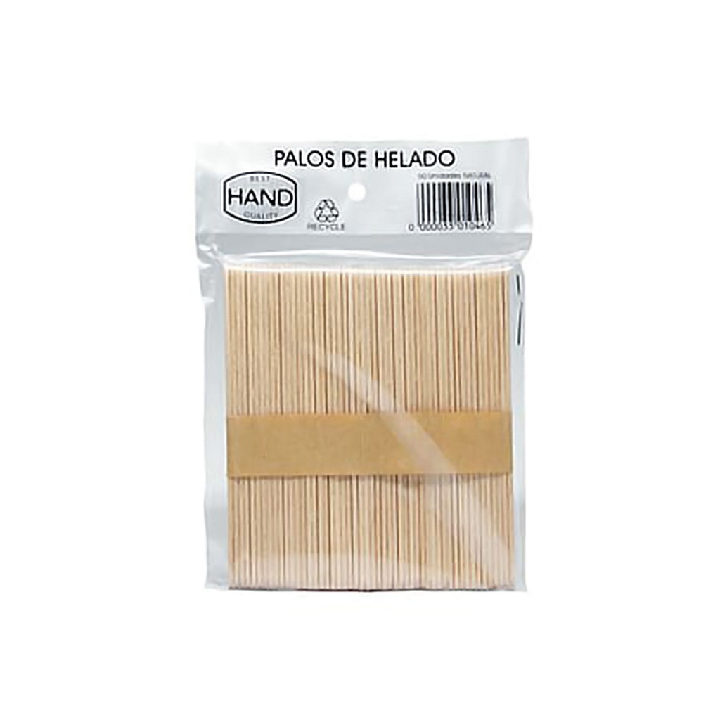 Palitos de helado color natural (50ud)