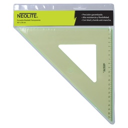 Escuadra Biselada Neolite Verde Angulos (45° - 60°) 30cm