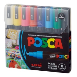 [PC5M-246092] Set 8 Marcadores 5M Uni Posca (1.8mm-2.5mm)