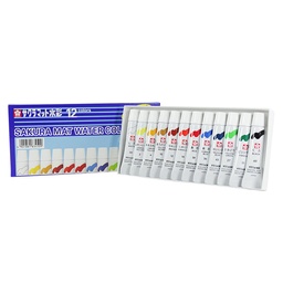 [EMW12] Acuarela Semi-Transparente Sakura 12 Colores 5ml