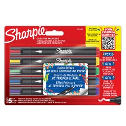 [2201069] Marcador Sharpie Acrílico Punta Bala 5 colores